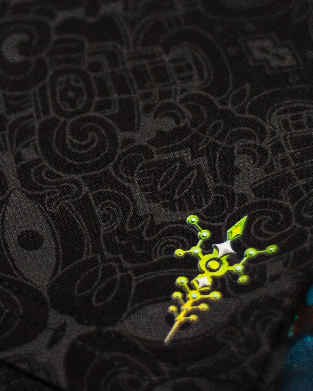 Open Tank Top Men / Black Cotton Shinker - MAYAN CODEX Galactik Spine